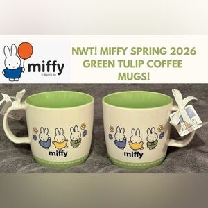 NWT MIFFY SPRING 2026 MAGENTA TULIPS COFFEE/TEA MUGS! MIFFY COLLECTORS & EASTER
